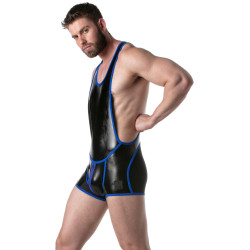 LEADER Body Singlet BRUT Noir-Bleu